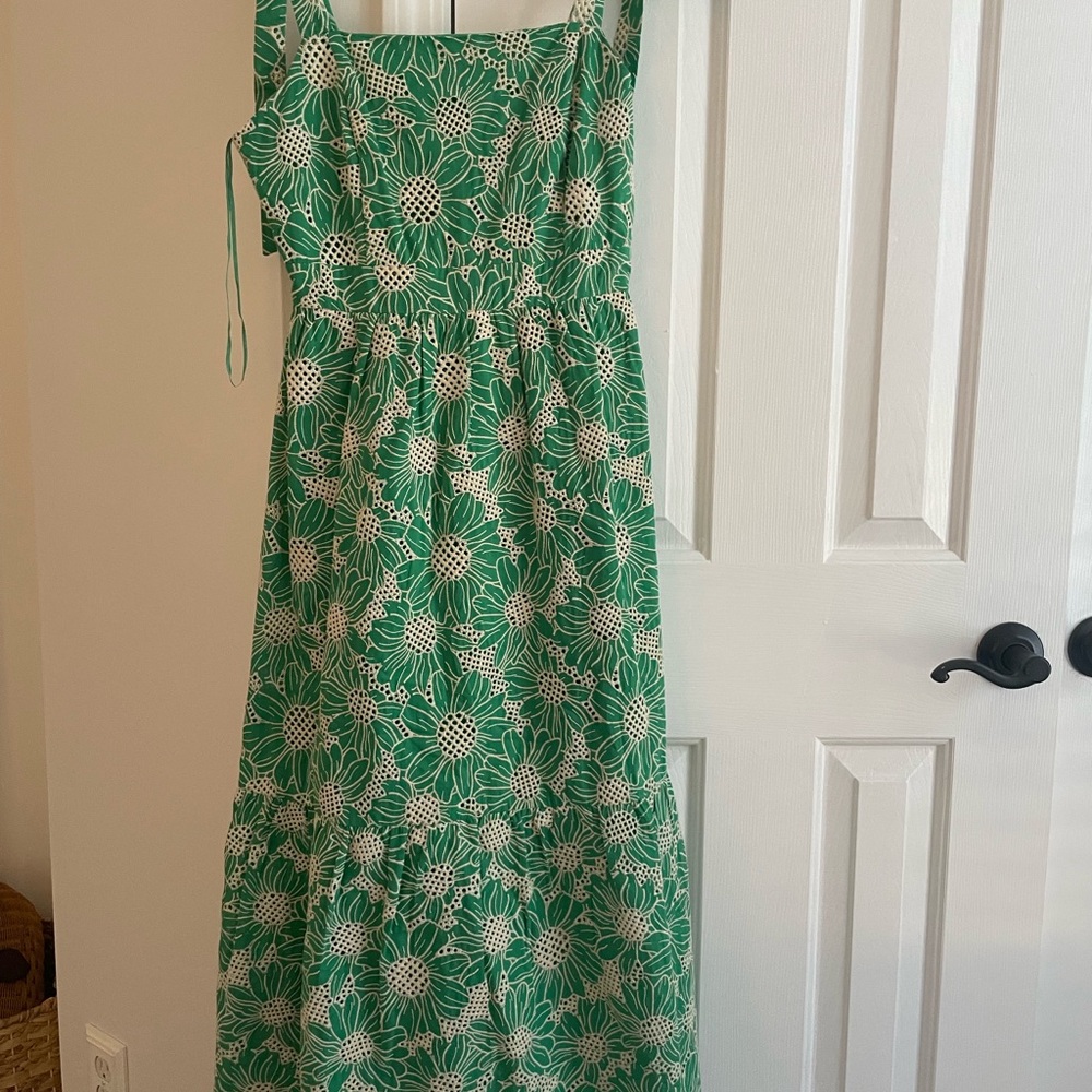 Lost + Wander Green Floral Dress
